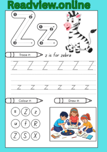 Educational activity for letter Z